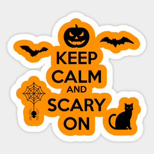 Keep Calm and Scary On Halloween Trick Or Treating Costume Sticker